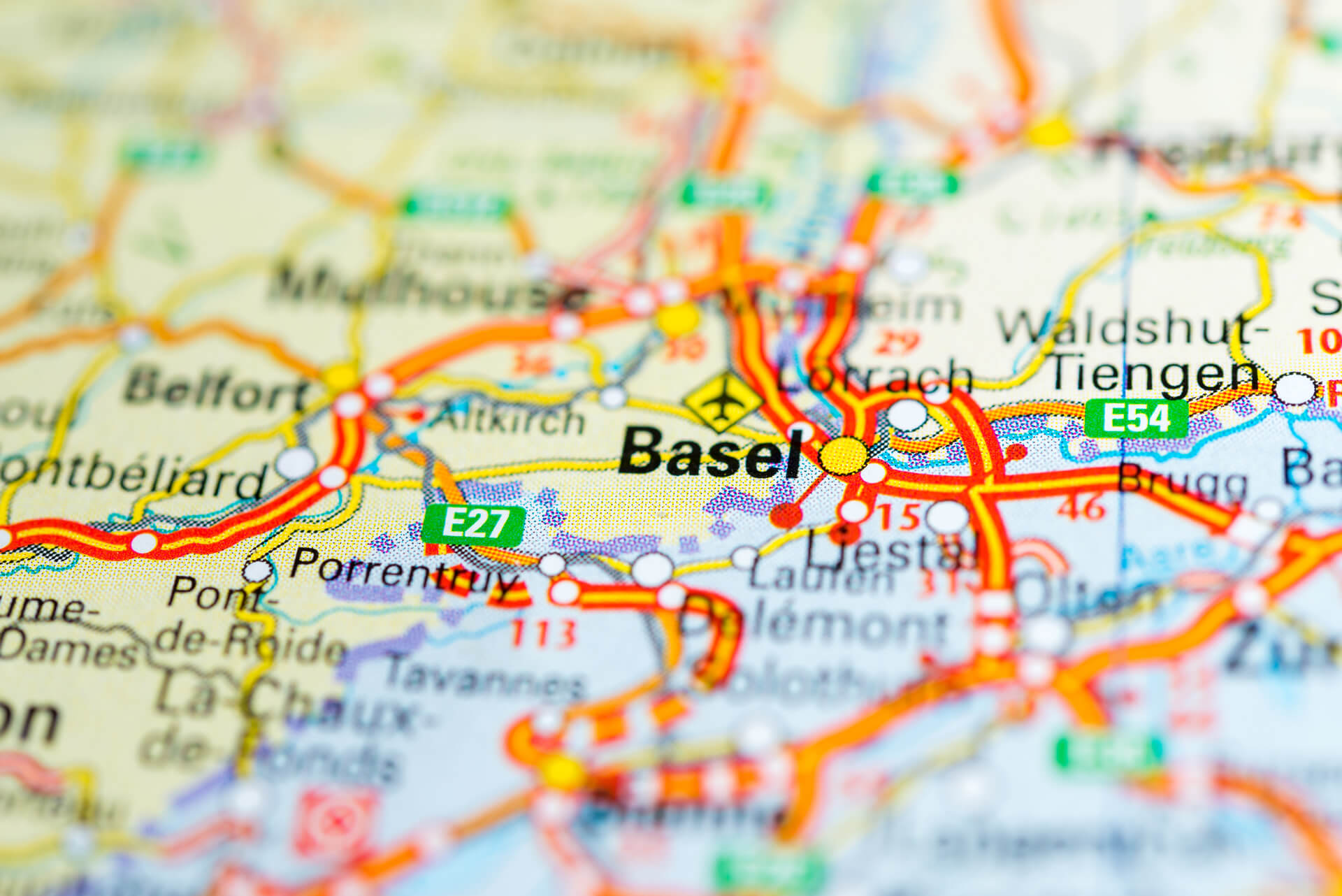 Plan de la ville de Bale Suisse